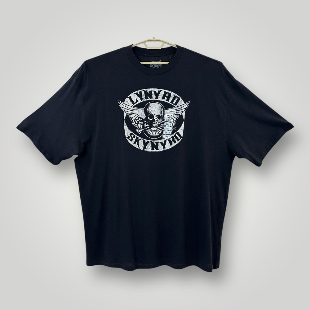 Lynyrd Skynyrd Shirt Mens 3XLT TALL  Black Graphic Band Live Nation 2011 Skull